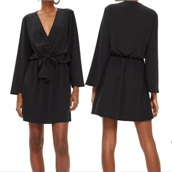 Topshop Tiffany Black Knot Dress (2) - Picture 1 of 7